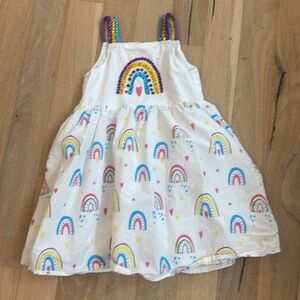 Lola + The Boys White Cream Ruffled Tiered Sundress Fits like Size 6/7